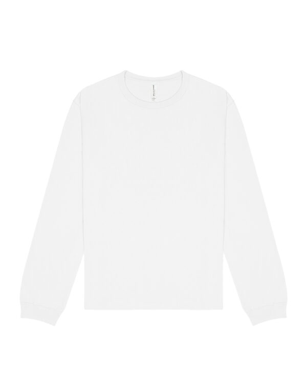 Unisex long sleeve heavy tee White