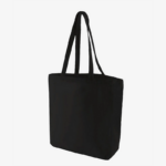 10oz Black Canvas Shopper