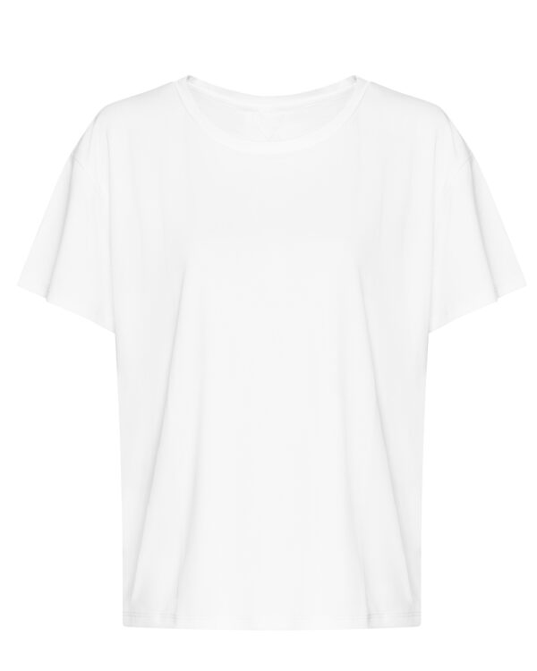 Women’s open back T White